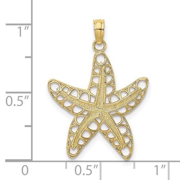 10K Gold Cut-Out Starfish Charm - Picture 2 of 4